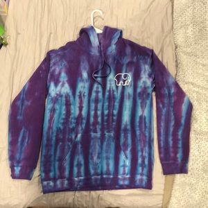 Oversized Tie-dyed Ivory Ella Hoodie